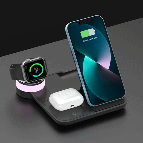 Foldable 4-in-1 Wireless Charger White