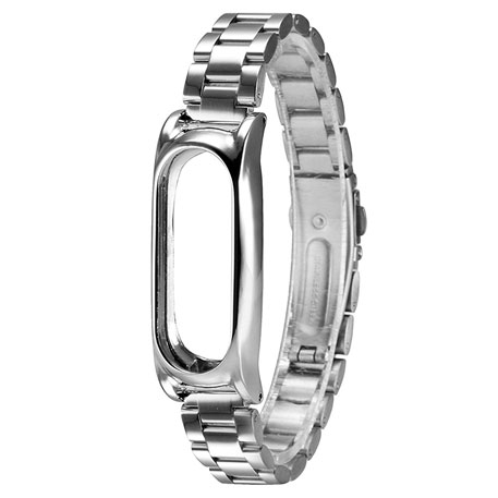 MiJobs 2 Stainless Steel Bracelet for Mi Band 2 Silver