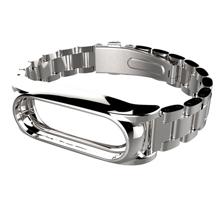 MiJobs 2 Stainless Steel Bracelet for Mi Band 2 Silver
