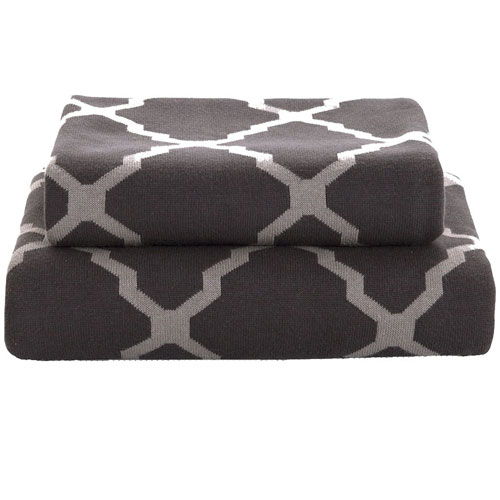 Tonight Сotton Knitted Blanket Gray 130x180