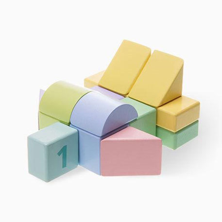 BEVA Children's Educational Building Colored Blocks 80 pcs