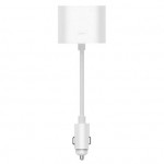 Roidmi 1 to 2 Car Cigarette Lighter Charger Adapter White