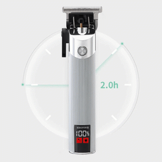 Komingdon Cordless Zero Gapped Trimmer Hair Clipper Silver