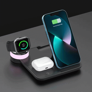 Foldable 4-in-1 Wireless Charger White