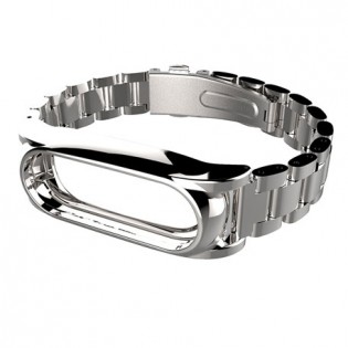 MiJobs 2 Stainless Steel Bracelet for Mi Band 2 Silver