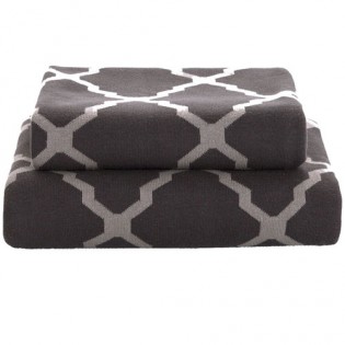 Tonight Сotton Knitted Blanket Gray 130x180