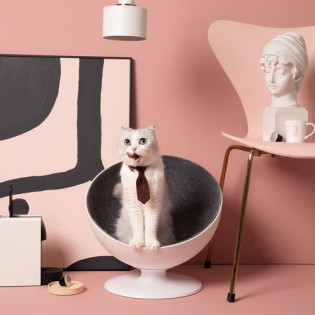 Xiaomi Furrytail Cat Boss Rotating Bed White