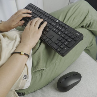 MiiiW wireless keyboard and mouse set Black (MWWC01)