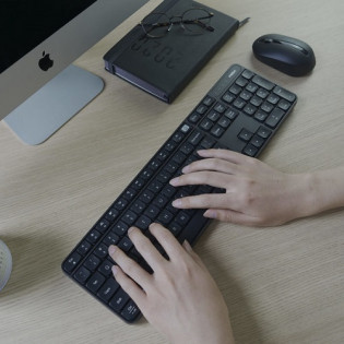 MiiiW wireless keyboard and mouse set Black (MWWC01)