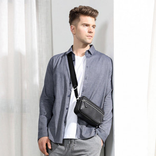 VLLICON cowhide crossbody bag black