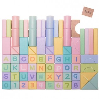 BEVA Children's Educational Building Colored Blocks 80 pcs