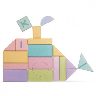 BEVA Children's Educational Building Colored Blocks 80 pcs