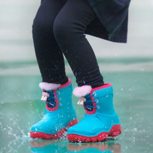 Honeywell Waterproof Non-slip Kids Boots Green/Red Size 30