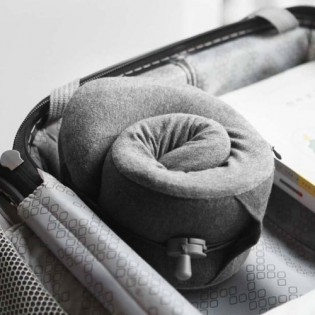 LF Multi-function U-shaped Massage Neck Pillow Gray