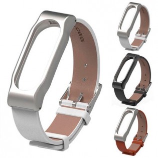 Xiaomi Mi Band 2 MiJobs Leather Strap White/Silver