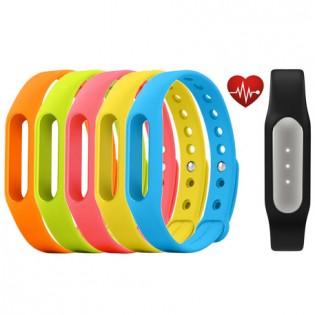 Xiaomi Mi Band Pulse Black + 5 Colorful Mi Band Straps