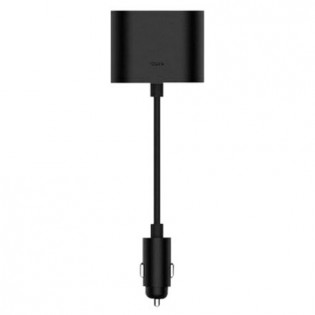 Roidmi 1 to 2 Car Cigarette Lighter Charger Adapter Black