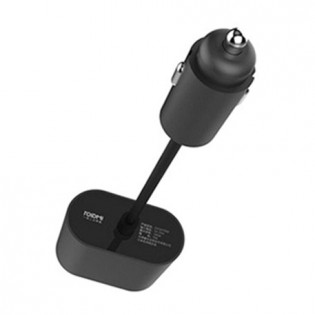 Roidmi 1 to 2 Car Cigarette Lighter Charger Adapter Black