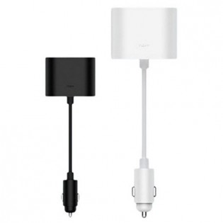 Roidmi 1 to 2 Car Cigarette Lighter Charger Adapter White