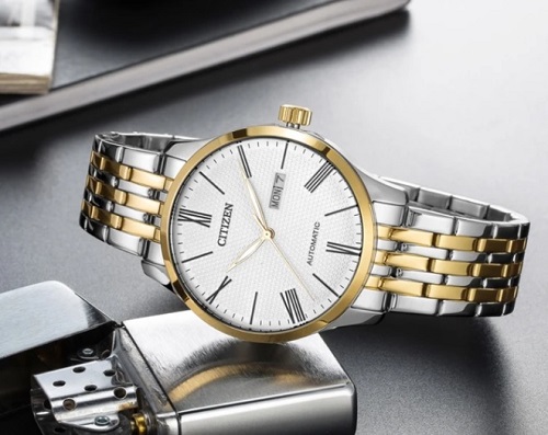 Citizen Automatic Two Tone GOLD STAINLESS STEEL NH8354-58AB Men's Watch
