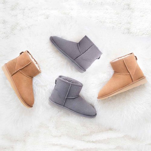 UREVO Casual Wool Boots Brown 40