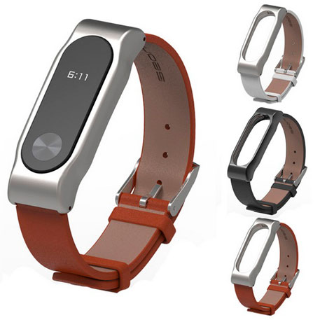 Xiaomi Mi Band 2 MiJobs Leather Strap Brown/Silver