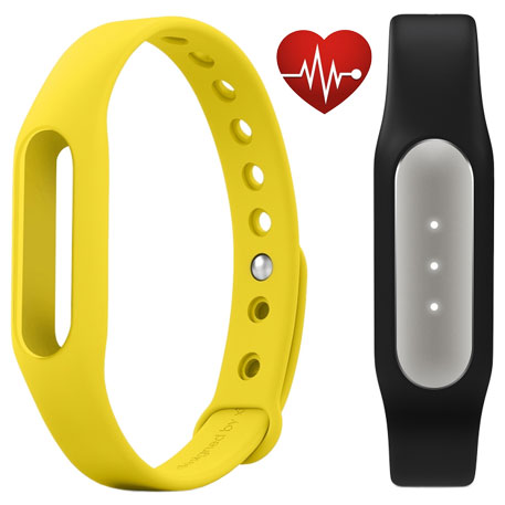Xiaomi Mi Band Pulse Black + Mi Band Strap Yellow