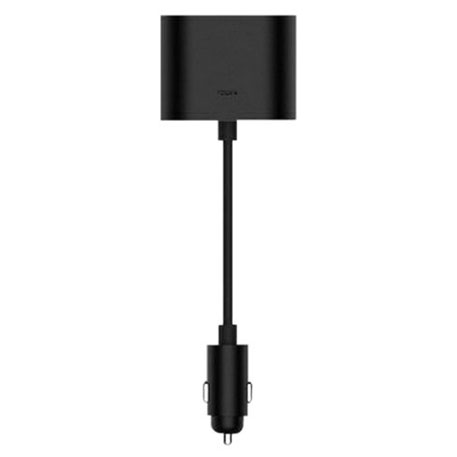 Roidmi 1 to 2 Car Cigarette Lighter Charger Adapter Black