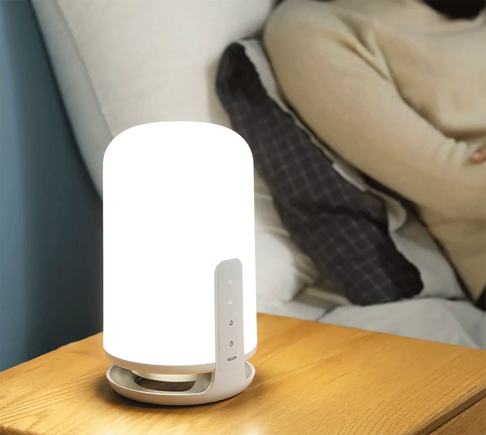 Midian Zero-Blue Bedside Lamp  white mode