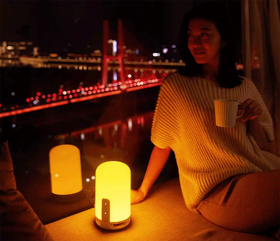 Midian Zero-Blue Bedside Lamp  night mode