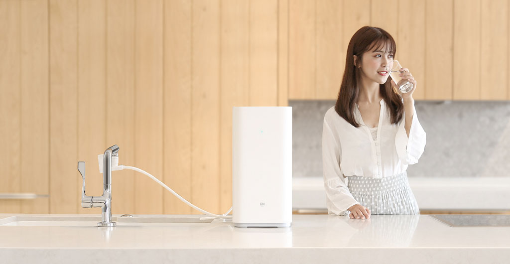 Xiaomi Mi Water Purifier 3 on the kitchen
